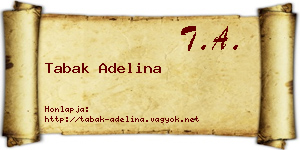 Tabak Adelina névjegykártya